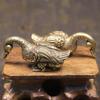 Antique Copper Small Duck Figurines Ornaments Handmade Brass Animal Crafts Tea Table Pet Home Decor Accessories Desk Decorations
