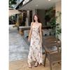 [Inner + Zipper] New Chinese Princess Dress Suspender Long Dress Lace Waist Irregular Butterfly Long Dress