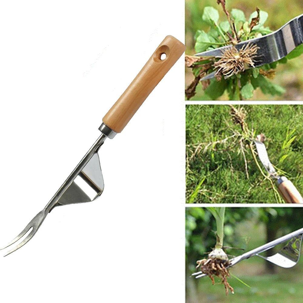 

Wood Handle Garden Hand Weeder Tool Garden Tools Weed Dandelion Remover Lawn Weeder