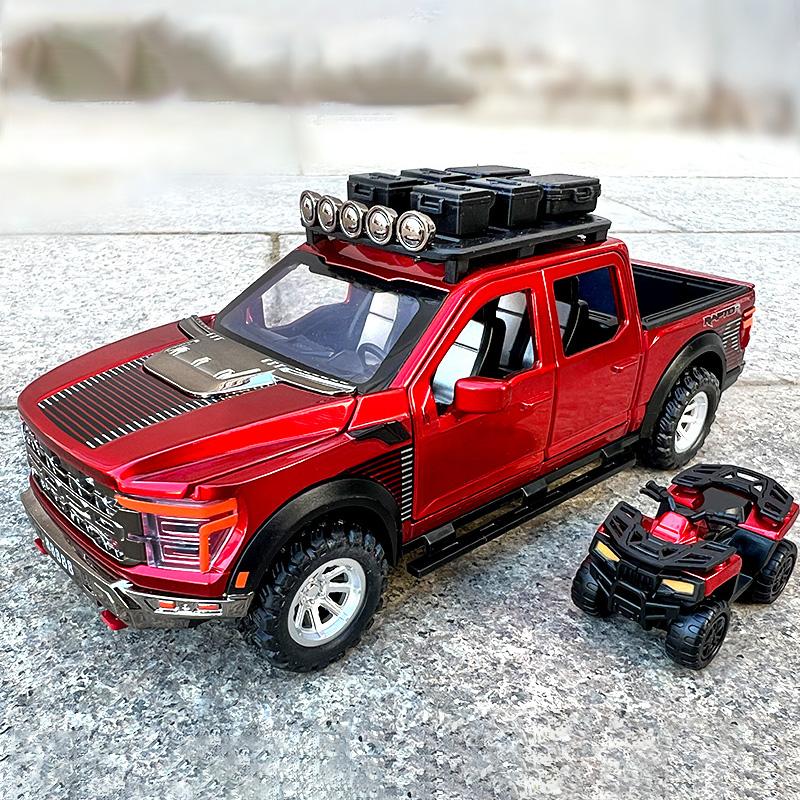 1/24 Ford F150 SVT RAPTOR Modified Version Alloy Model Car Toy Diecasts Metal Casting Sound and Light Car Toys For Children Vehicle