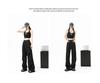 Women's Autumn/Winter 2025 Plush Rivet Design Wide-Leg Sweatpants