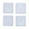 Animal Coaster Molds Silicone Coaster Molds Cup Mat Mold Square Epoxy Casting Mold for Resin Coaster Wall Art Home Decor