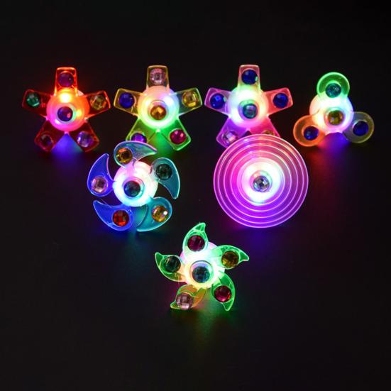Pião Anel Luminoso Pulseira Ajustável Portátil Brinquedo Fidget Spinner Pulseira
