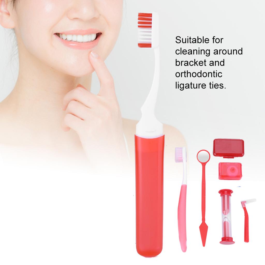 Zubní kartáček Ústní zrcátko Mezizubní kartáček Zubní nit Ústní nástroje Ortodontická ústní hygiena 01#