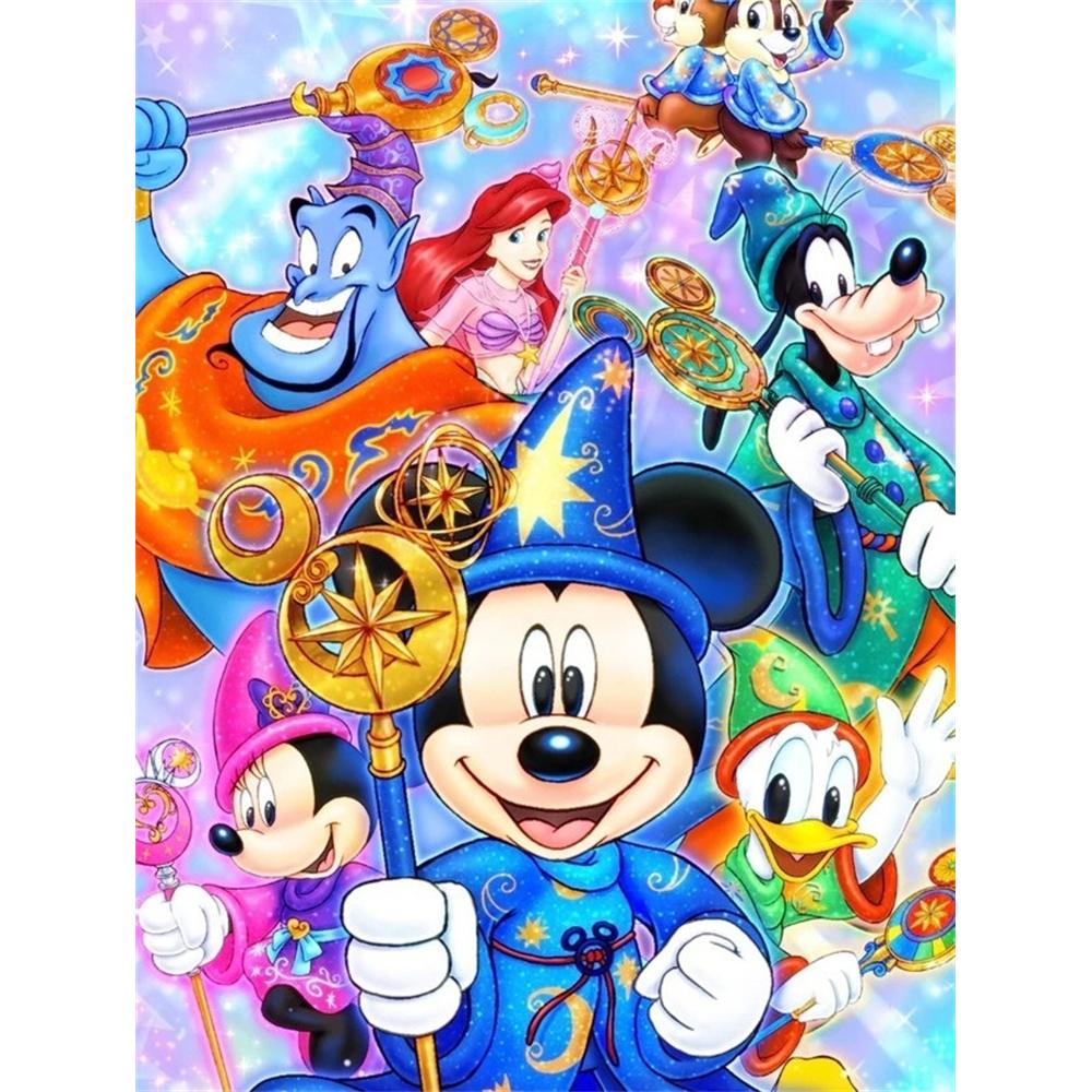 

Disney Diamond Painting Disney Magical Family Wizard Theme Illustration DIY 5D Mosaic Embroidery Hobby Gift Home Decor Round 20x30cm
