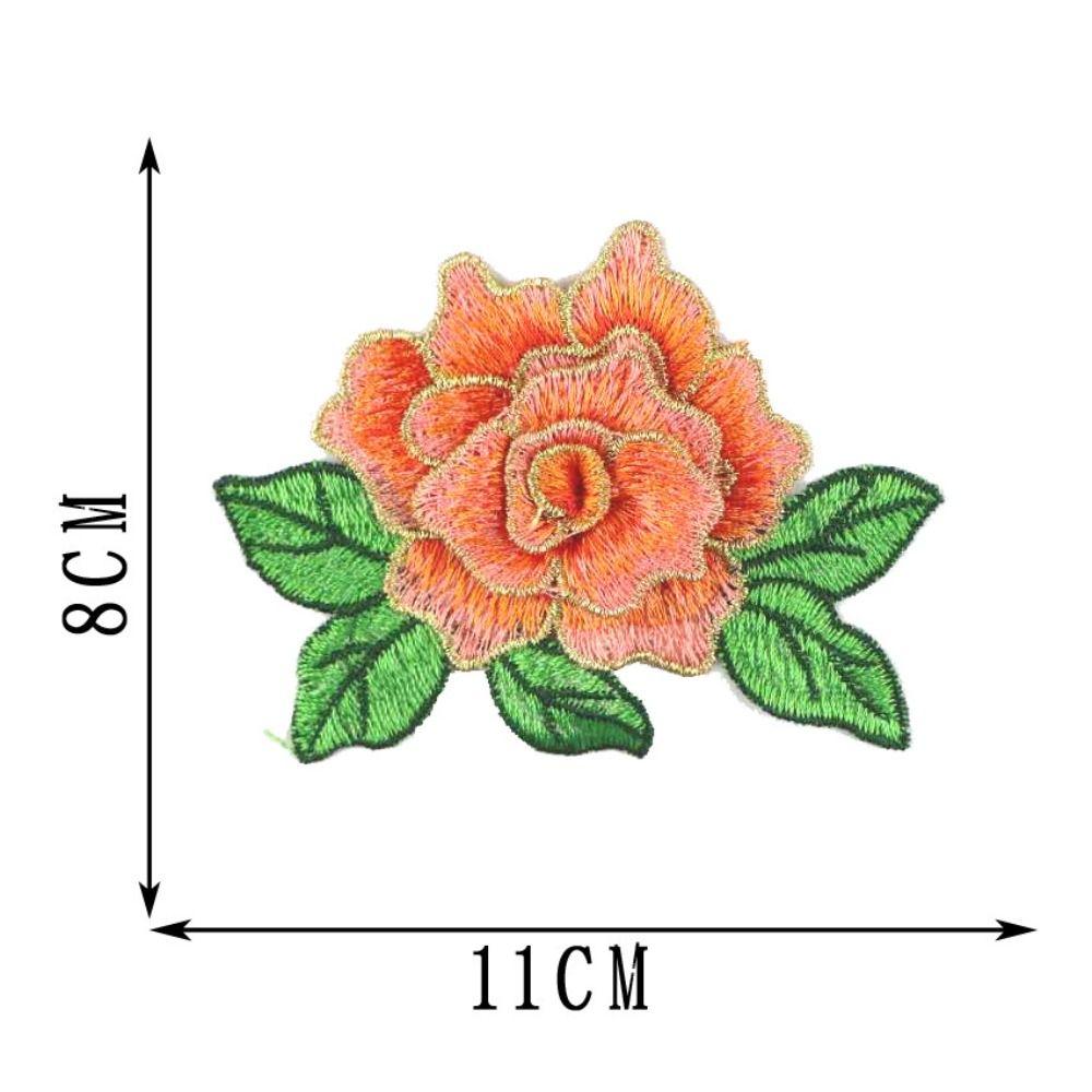 Polyester Fiber Embroidery Flower Patch 11*8CM Clothing Accessories Embroidery Floral Applique DIY Handmade Floral Patches Dress