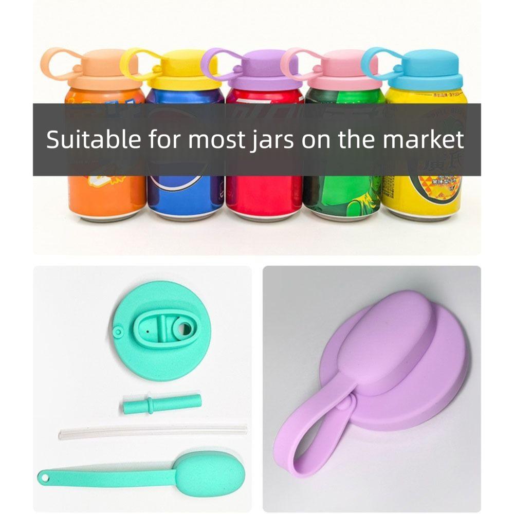 Splash Proof Soda Can Lids with Straw Cup Lid New Water Bottle Cover  for Canned Beverage