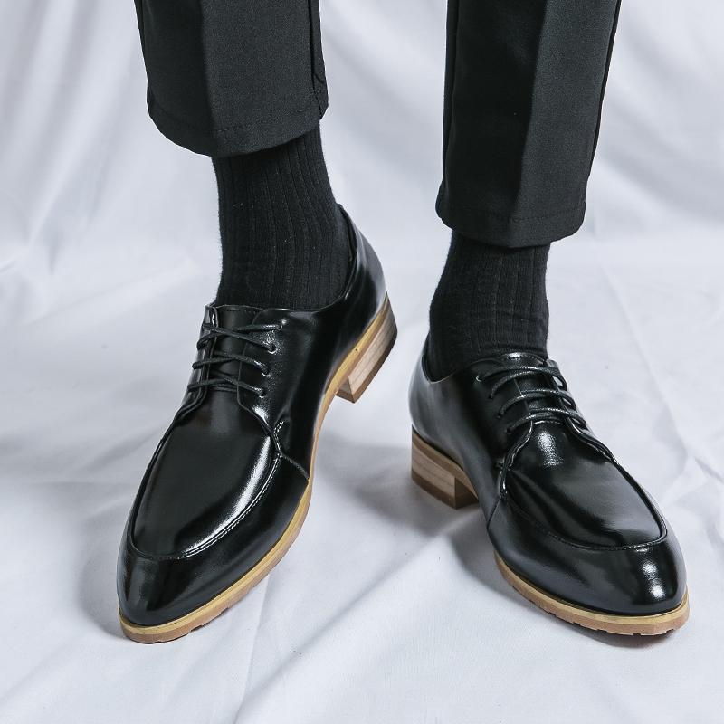 Mens shoes lace up Luxury Brand Pointed Toe Wedding Shoes Non-slip Dress Shoes outdoor Classic Designer Sneakers for Men