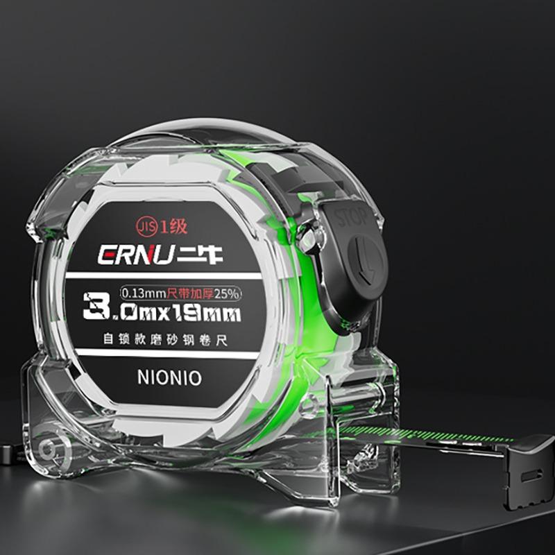 

10M Самоблокирующаяся рулетка Черная флуоресцентная рулетка Высокоточная утолщенная износостойкая рулетка с защитой от падений