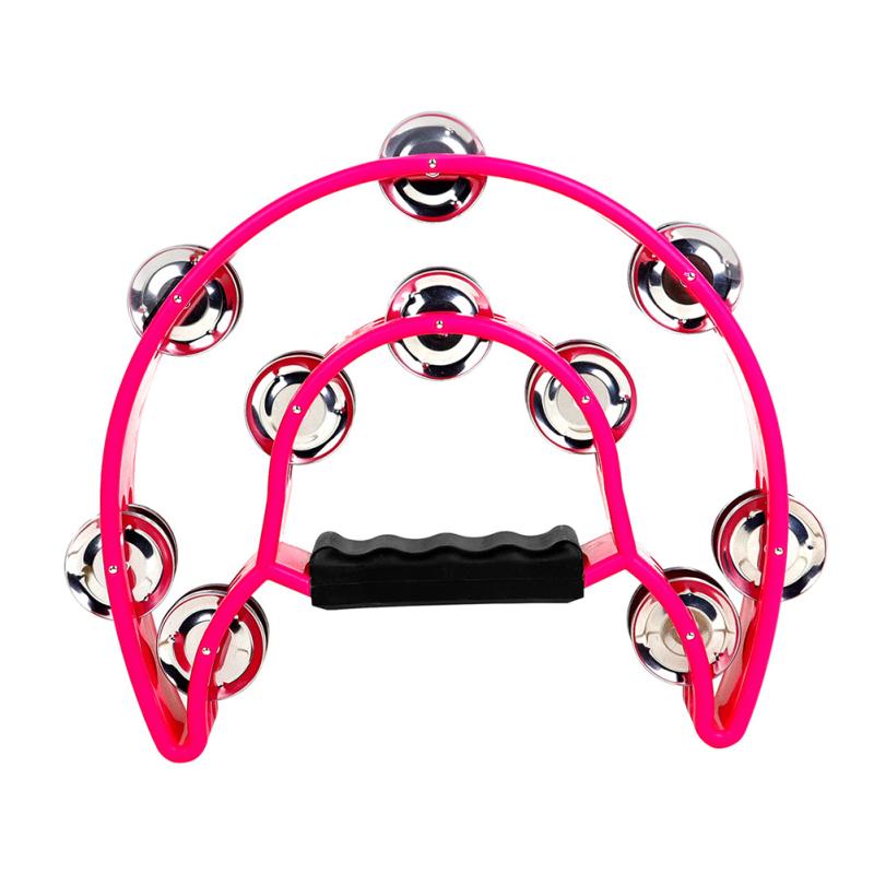 Kulaté perkuse Double Row Handbell Tamburine Double Half Moon Hand Rattle Ktv Camping Party Music