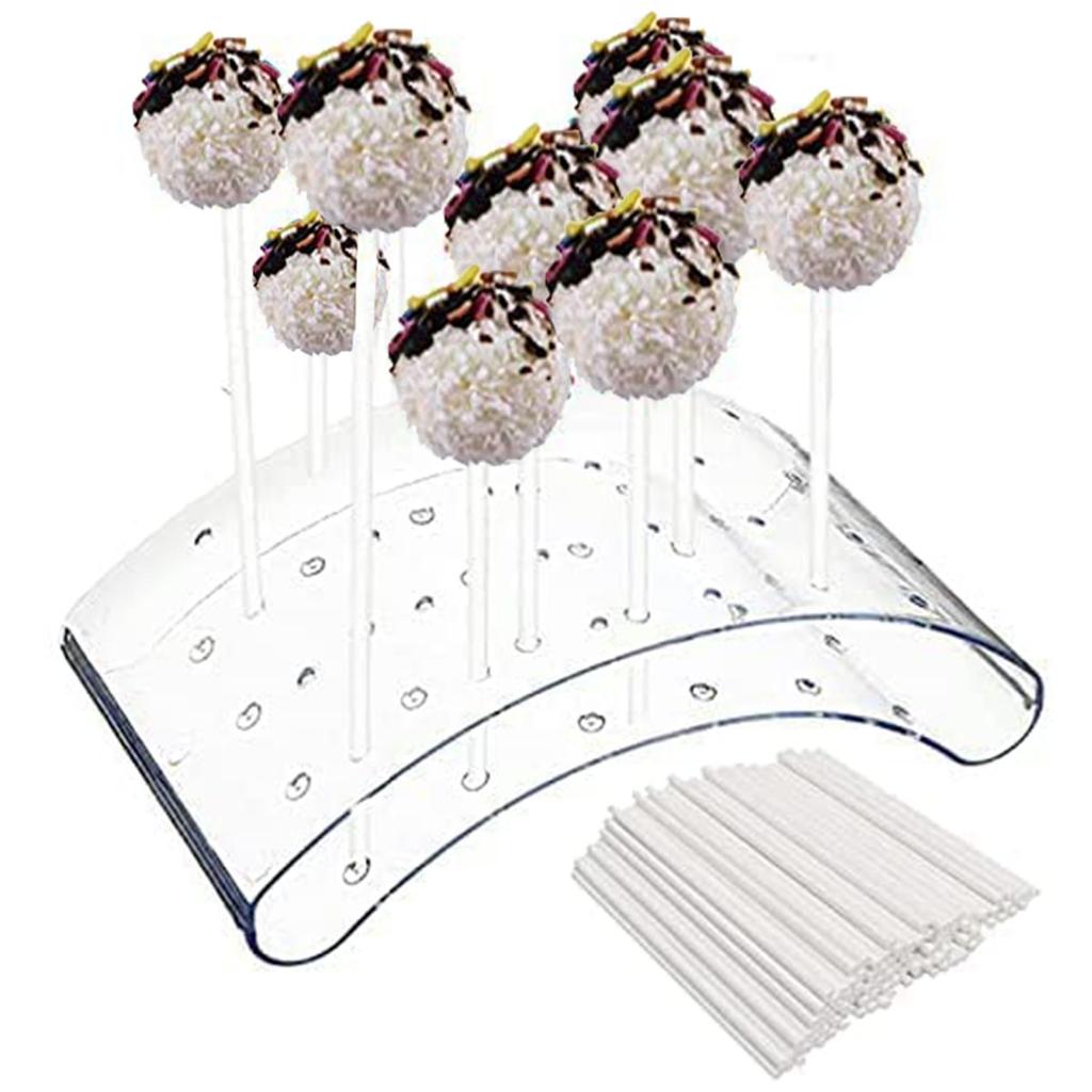 Cake Lollipop Holder Display Stand 42/20/21Holes Acrylic Holder Clear Durable Candy Holder for Wedding Party Candy Dessert Bar