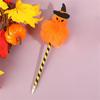 6x/Set Pompoms Ballpoint Pen 0.7mm Signature Pen Halloween Pen Smooth Writing Pen Stationery Supplies for Student