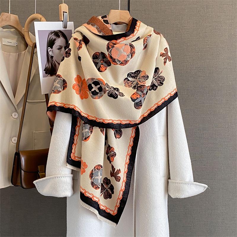 Autumn and Winter Travel Warm Cashmere Shawl Scarf Fashion Women Luxury Print Pashmina Blanket Wraps Female Poncho Bufanda