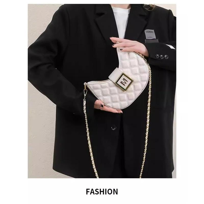 Elegant Niche Quilted Rhombus Shoulder Bag Luxury Texture Ladies Versatile Chain Underarm Crossbody Daily Handbag