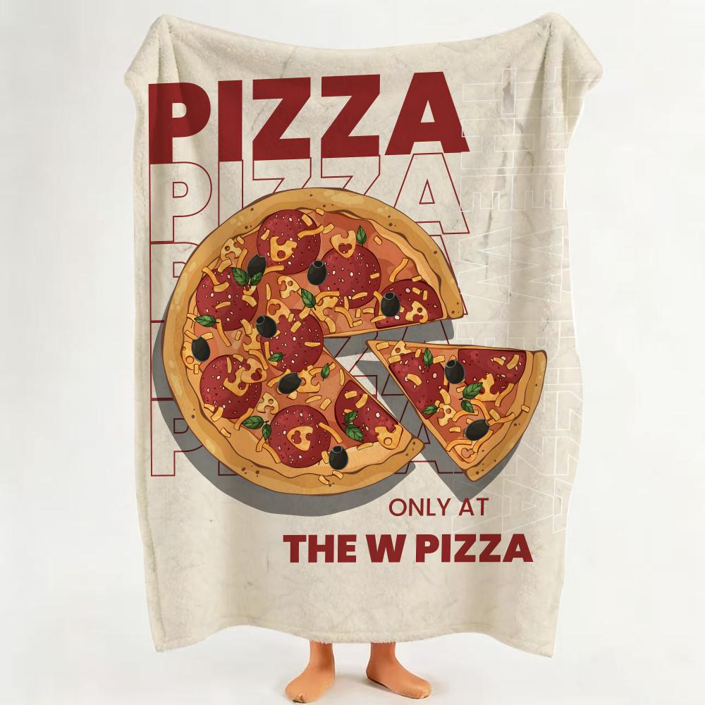 Food P Pizza H Hut Throw Flannel Throw Blanket Suitable for Sofa Living Room Bedroom