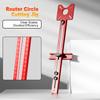 Router Milling Groove Bracket, Aluminum Alloy Router Circle Cutting Jig, Multifunctional Router Guide, Adjustable Woodworking