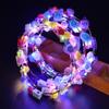 Illuminated Flower Crown Headdress: Flashing Foam Floral Headband for Tourist Photo Ops