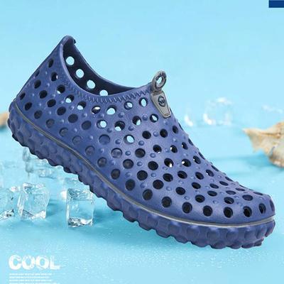 Modische, atmungsaktive Herrenschuhe, Strand-Hausschuhe, Sommer-Herren-Sandalen mit EVA-Loch, schnelltrocknend, Wat- und Wasserschuhe, Garten-Pantoletten, leichte Schuhe