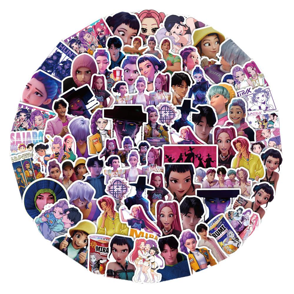 104 Witch Hunter KPop Two-dimensional Cartoon Animation Graffiti Sticker Water Cup Sticker