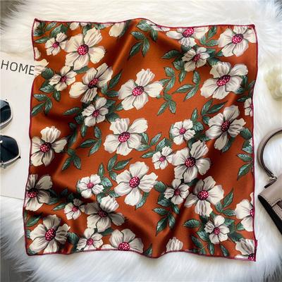 50 * 50cm Spring And Autumn Silk Scarves Versatile Decoration Professional Small Square Scarves Neck Protection Binding Bag