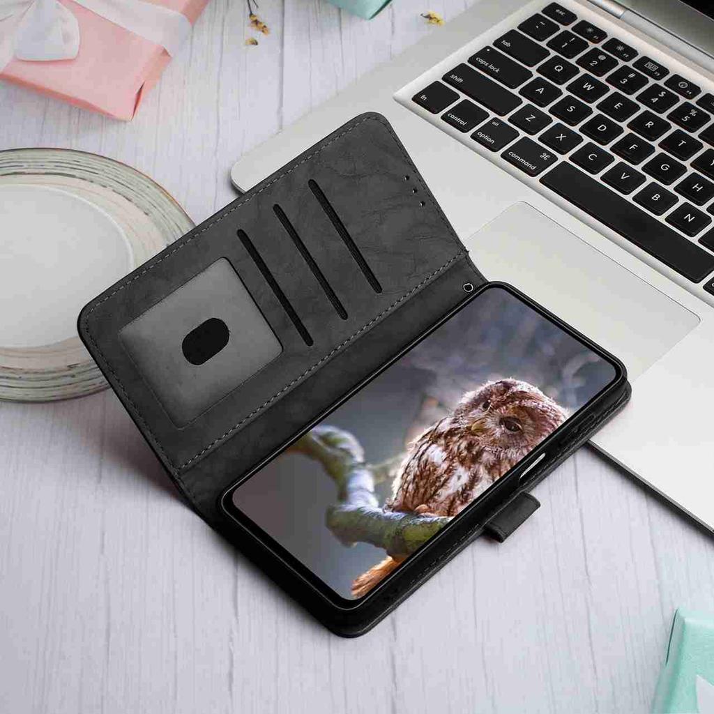 8-Color Owl Embossed Pattern Flip Card Design Wallet Case for Nokia C12 C2 C210 C22 C310 C32 G310 XR21...