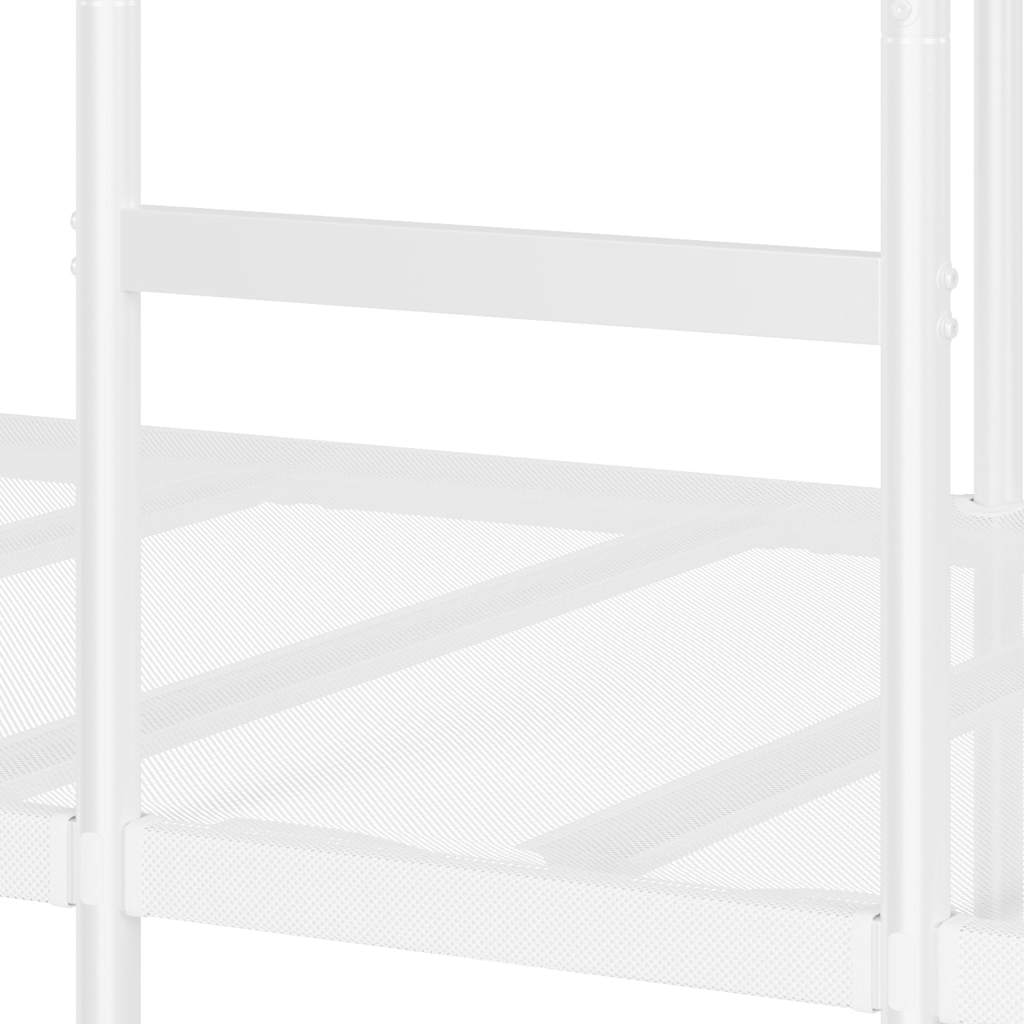 Bunk Bed without Mattress White 90x200 cm Steel