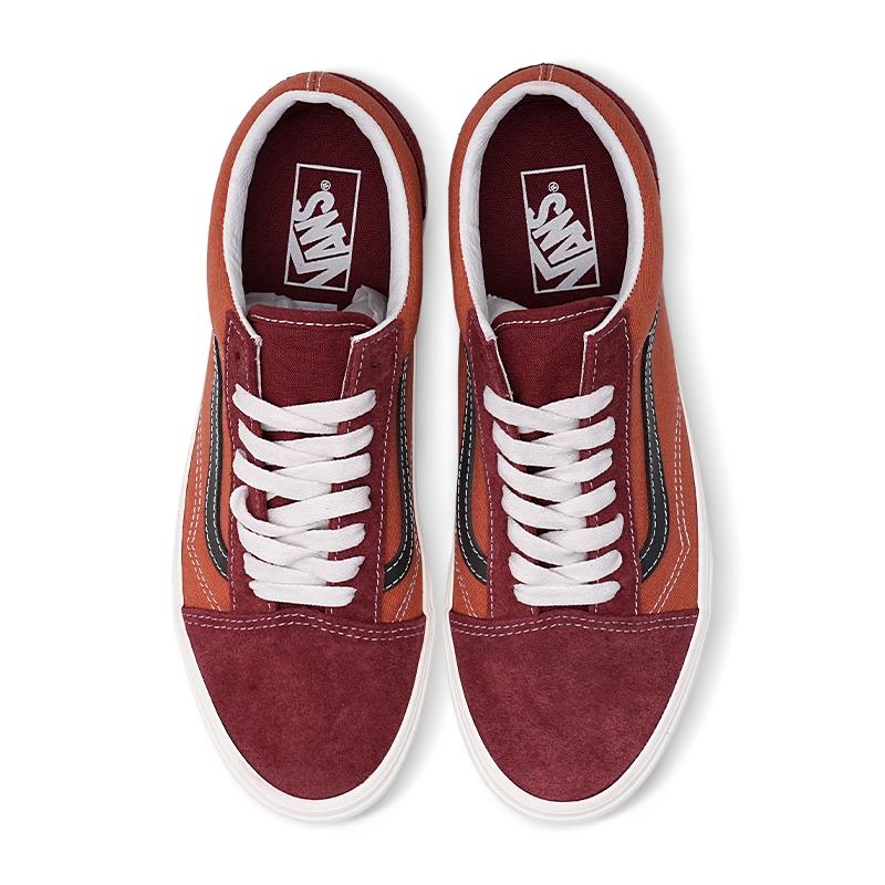 Vans Old Skool Unisex Low Top Skate Shoes Orange Red Casual VN0007NTEHC1