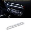 For Mazda CX-5 2017-2024 Matte Silver Console CD Switch Control Frame Trim 1PCS