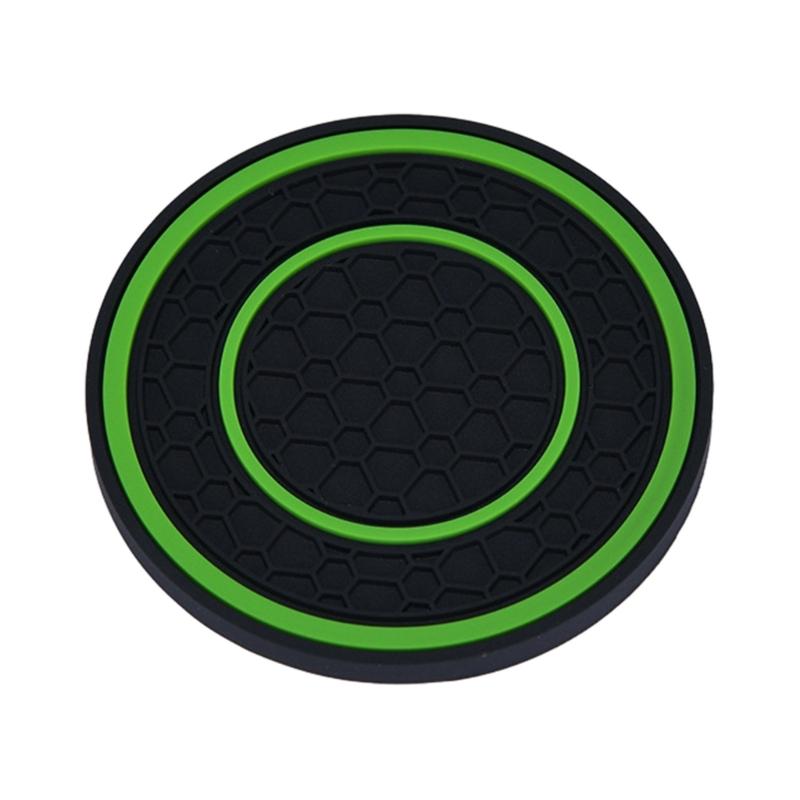 Car Water Cup Holder Pad Honeycomb Texture Embeded Non Slip Mat Universal Automotive Bottle Holder Insert Mat 2.75in