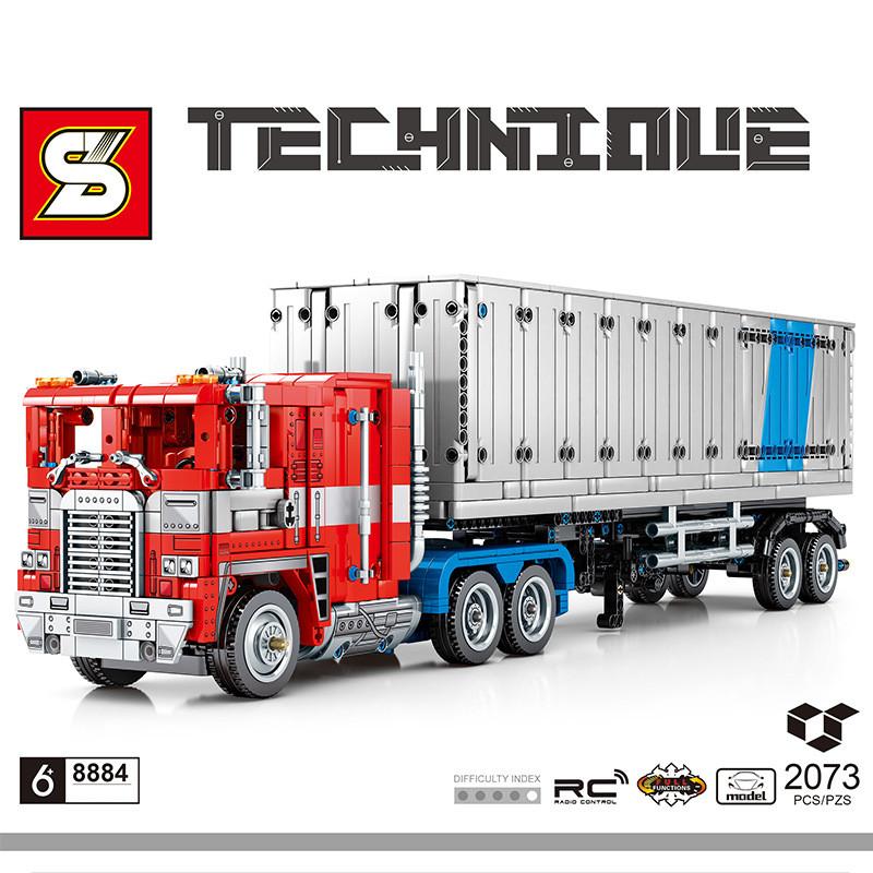 

SZ Mechanical Hurricane 8884 Optimus Prime Tractor Детская головоломка, плагин для сборки, головоломка, строительные блоки из мелких частиц