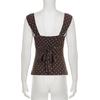 2026 Women's Retro Polka Dot Sleeveless Slim-Fit Square Neck Tank Top