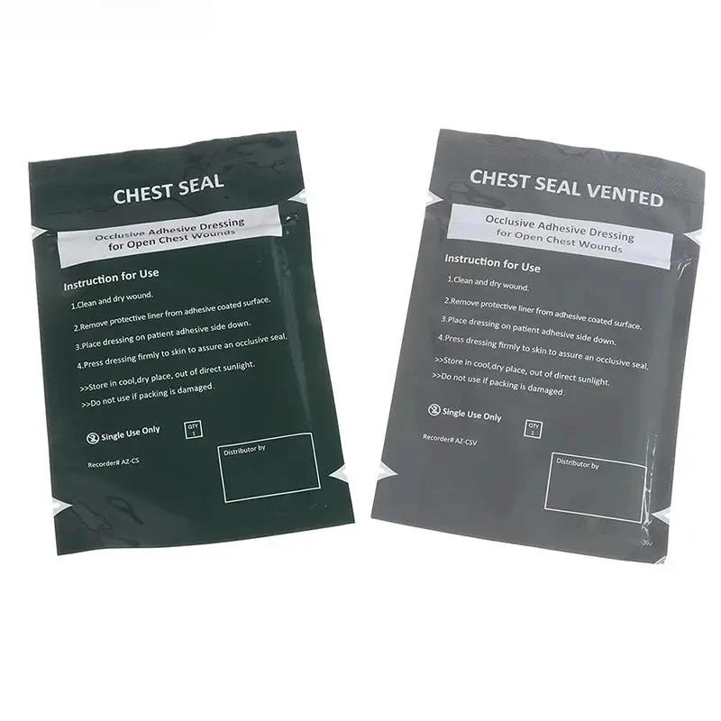 Chest Seal Life-Saving Wound Care for Emergency or Tactical Situations Advanced Adhesive Sterile Transparent Lightweight Vent