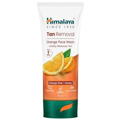 

Himalaya Orange Peel & Honey Face Wash Tan Removal Deep Cleansing Daily Use Skin Refreshing 50 ml Tube Gentle Care