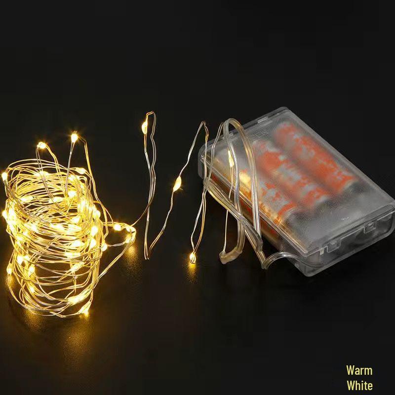 

Светодиодные гирлянды из медной проволоки на батарейках - Многофункциональные цветные гирлянды в виде звезд и гирлянды для рождественских украшений 5m 50 lights Waterproof Battery Box Remote