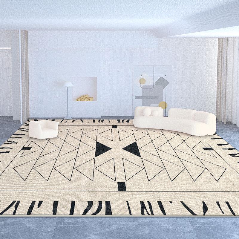 Französischer Cremeteppich, Wohnzimmersofa, Couchtisch, Retro-Modernes Zuhause, Schlafzimmer Kleines Rotes Buch, Bettdecke.