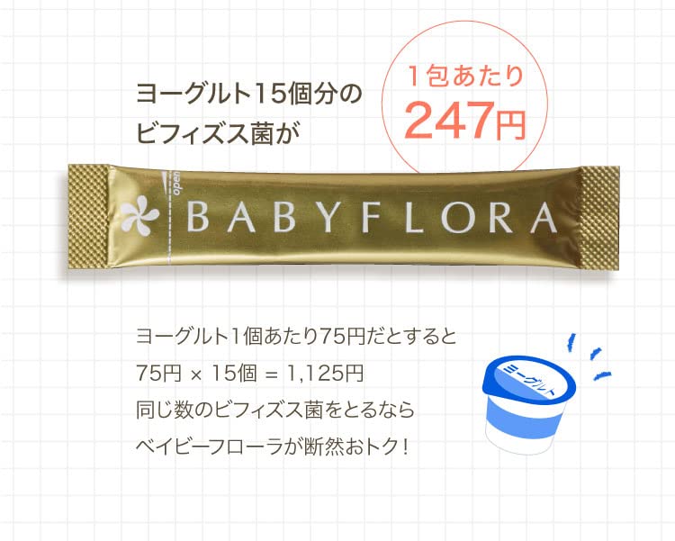 Bonus 3 Packages Baby Flora 1 Box 30 Days Supply 30 Packages Lactic Acid Bacteria Bifidobacterium Supplement Powder BB536 Milk Oligosaccharide