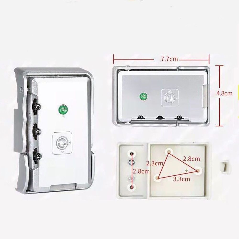 Černý Stříbrný Zámek Kufru Přezka Proti Krádeži 3místný Kombinační Zámek Odolný Zámek na Klíček Zavazadla