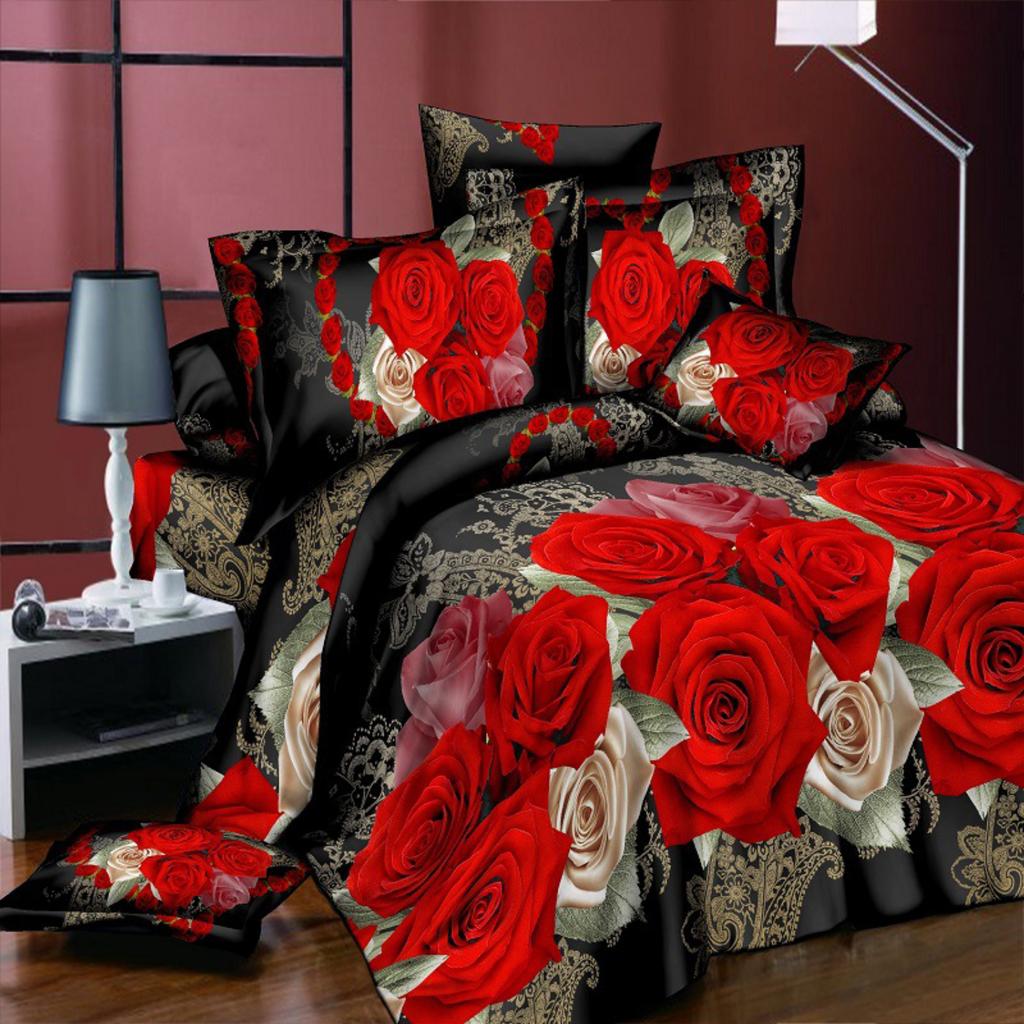 New Indulge In the Ultimate Comfort and Elegance with Luxurious Exquisite Rose Print Bedding Set, Elevating Your Sleep To a New