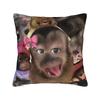 Funny Monkey Print Pillowcases  Kawaii Pillow Case For Living Room Sofa Graphic Pillow Cover