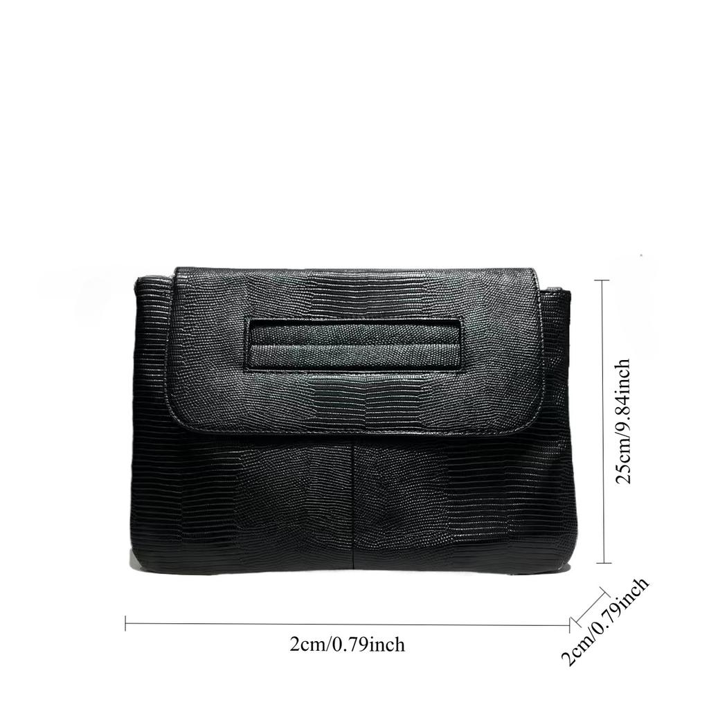 Women'S Hand Bag, Fine Snake Pattern Clutch Bag, High-Capacity Retro Document Storage Bag