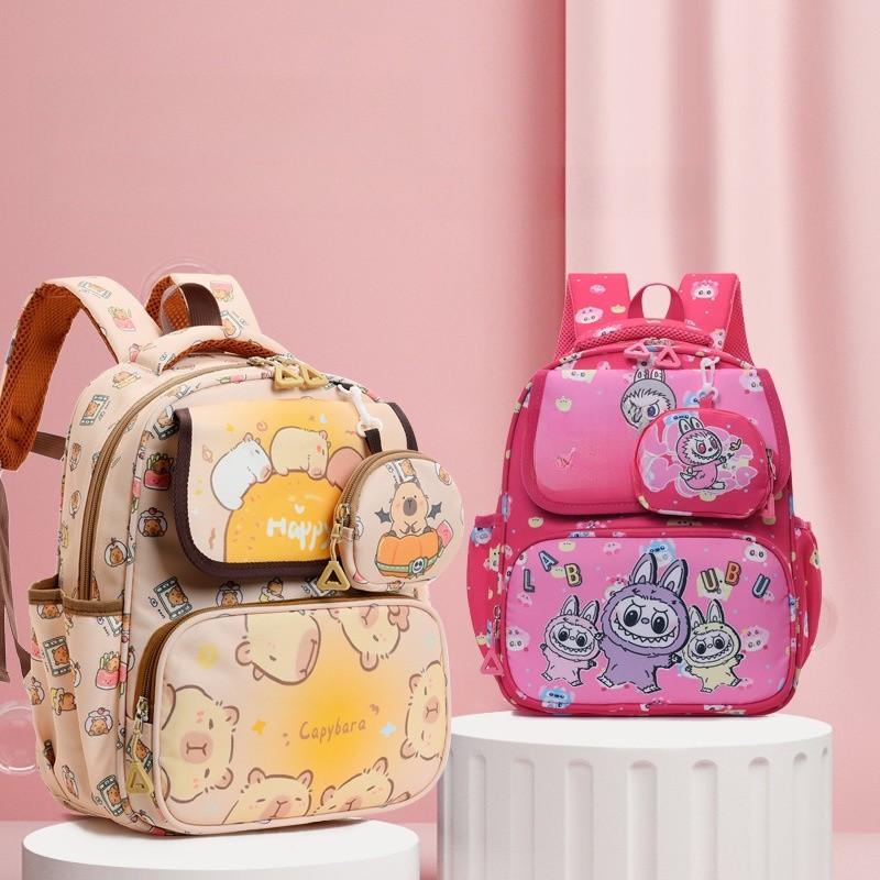 Capybara Printed Cute Large Capacity Student Backpack For Outgoing School