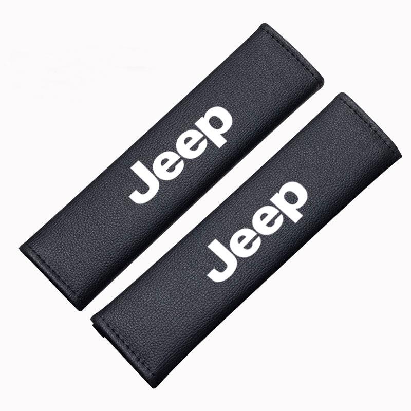 Car Shoulder Cover Cushion Seat Belt Pad Auto Pad For Jeep Grand Cherokee Wrangler JK Gladiator Compass Renegade Patriot