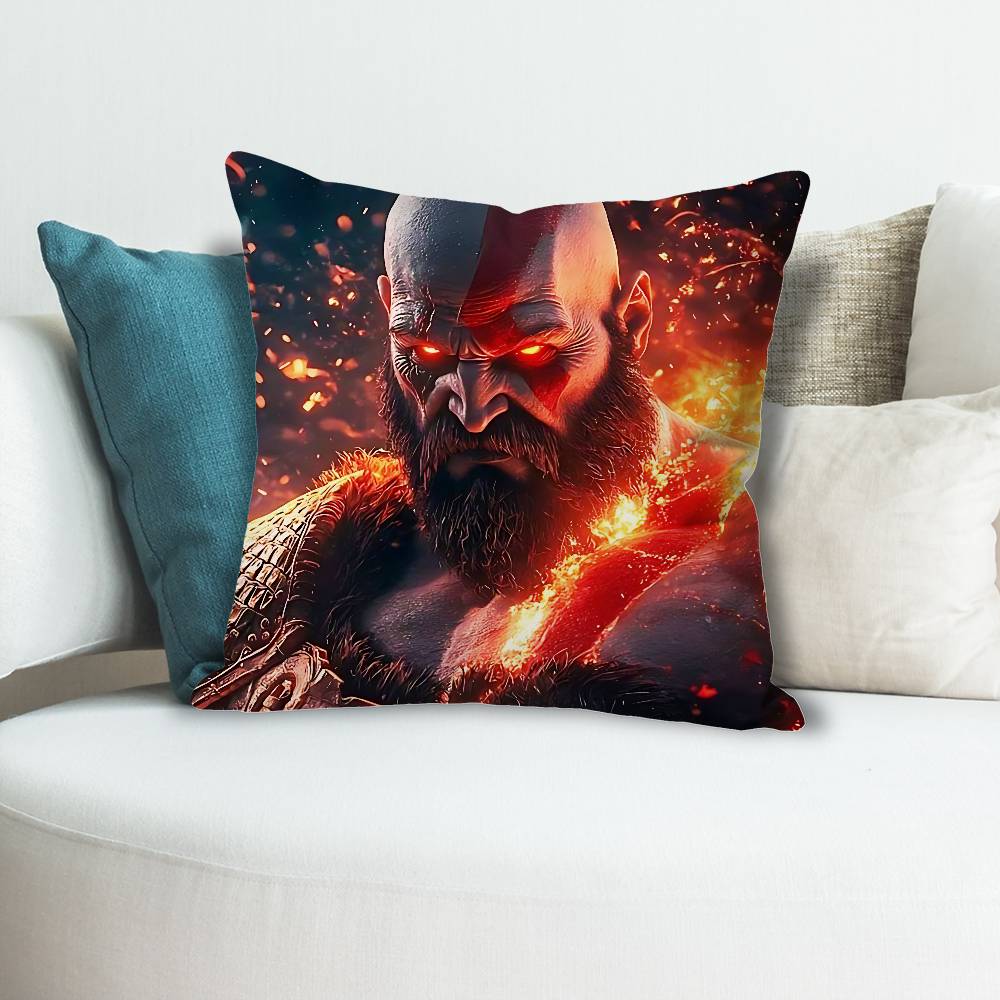 Game GGod of WWar Anime Celebrity Merchandise AllMatch Printed Pillow Case Sofa Car Office Room Decoration Protector