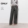 Women's Relaxed Plaid Drawstring Waist Casual Pants