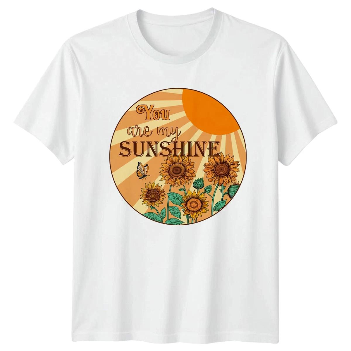 You Are My Sunshine Womens T-Shirt Sunflower Nature Gift For Her S