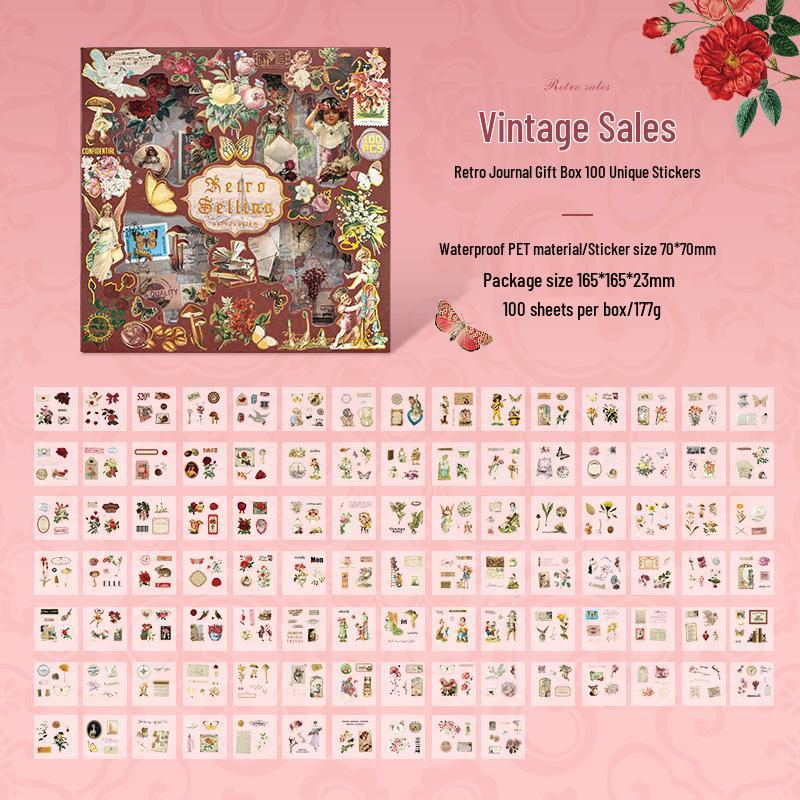 Retro Samolepky na Dárkové Krabičky: Kreativní DIY PET samolepky do deníku pro děti