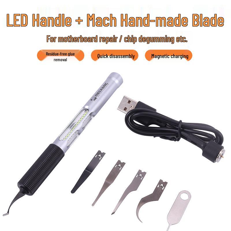 Mobile Phone Repair Tool: LED Handle CPU Pry Blade for Motherboard Disassembly
