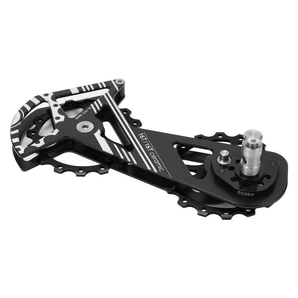 MEROCA R8000 Series Bike Oversized Rear Derailleur Pulley Wheel System with Double 16T SprocketsBlack