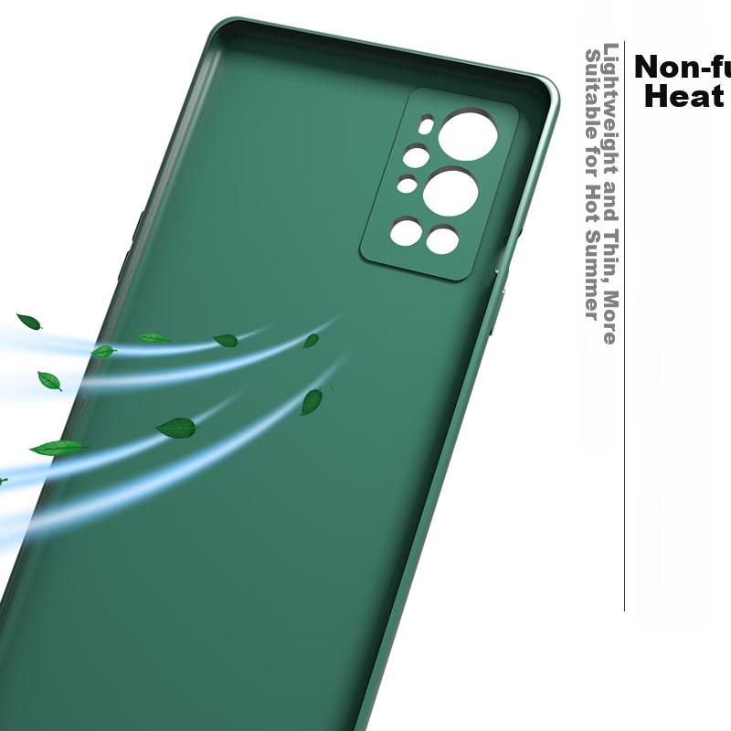 Phone Case for OnePlus 9 Pro, OnePlus 9 Pro Protective Cover, Full Lens Protection Upgraded Frosted Anti-Drop Silicone Soft Case - Midnight Black