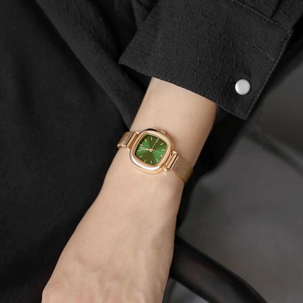 Watch for Women, Simple Temperament, Student, Small Dial, Thin Strap, Compact Square Mesh Chain, Niche Watch, Ladies Watch